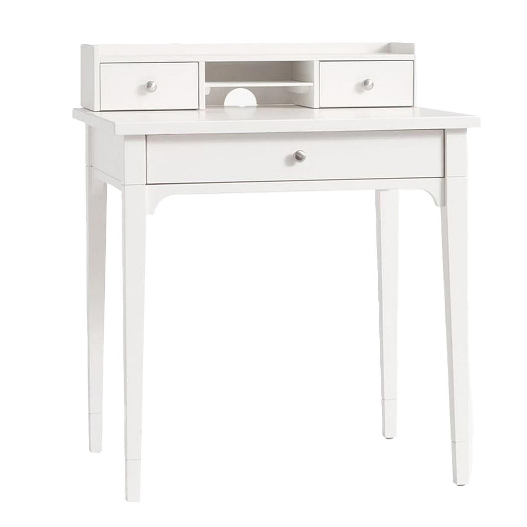 Pottery Barn Kids Morgan Simple Desk with Hutch Simply White